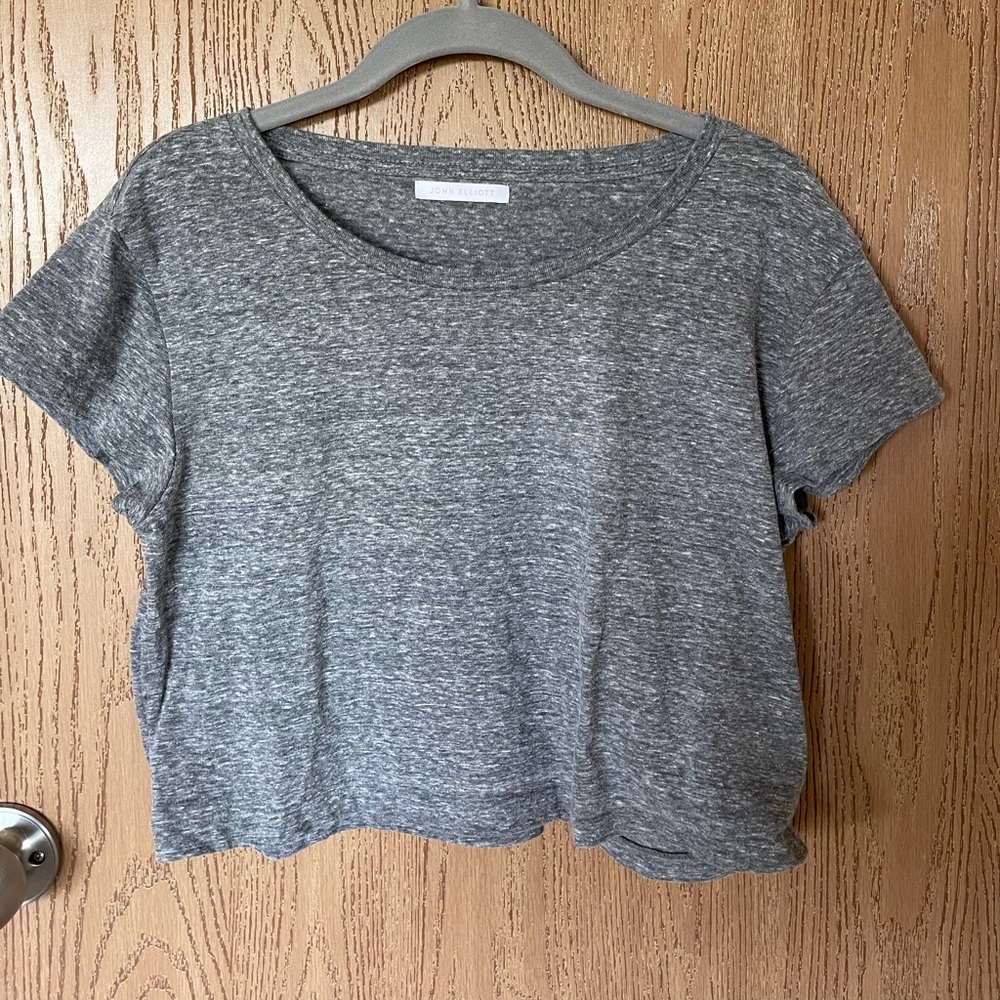 John Elliot gray crop top tee 1